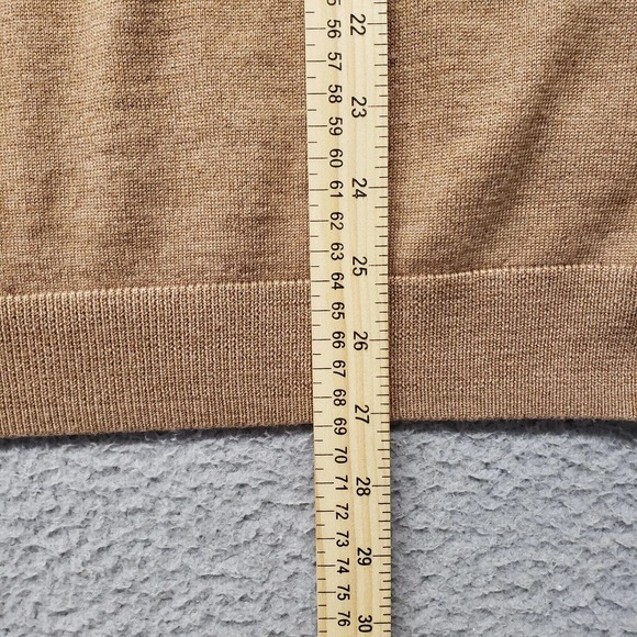 Turnbury Sweater Mens Large Brown Classiccore Extra Fine Merino Wool V-Neck - Picture 14 of 14